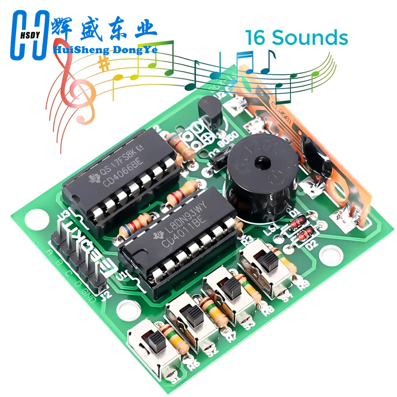 Line Follower Robot - 16 Music Sound Box BOX-16 Board