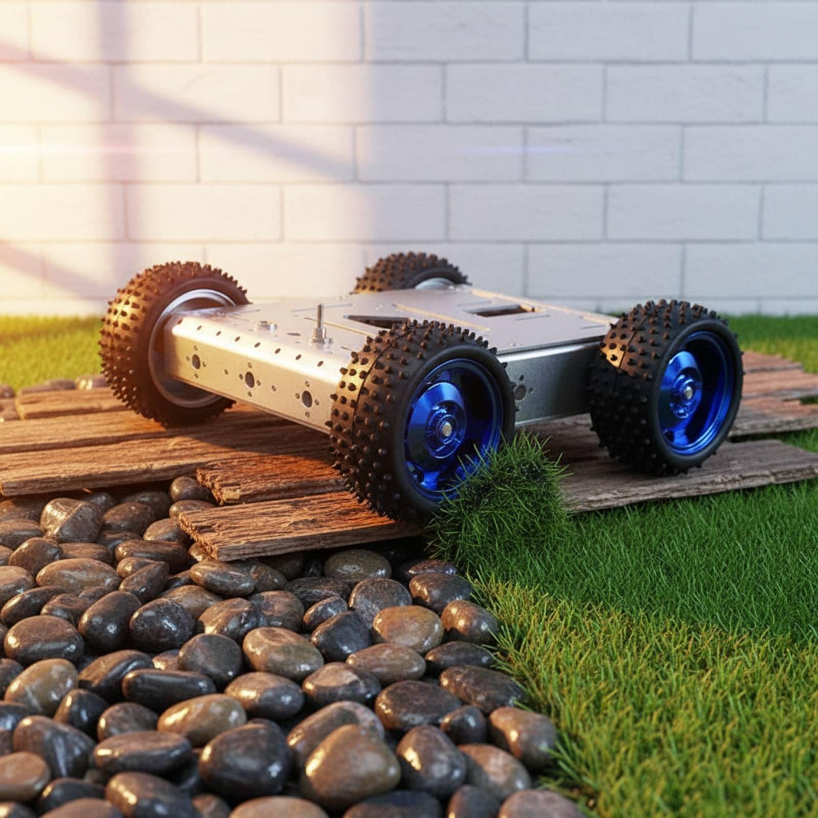 4WD Smart Car Chassis Stable 4 - đánh giá và giá Robot Wheel