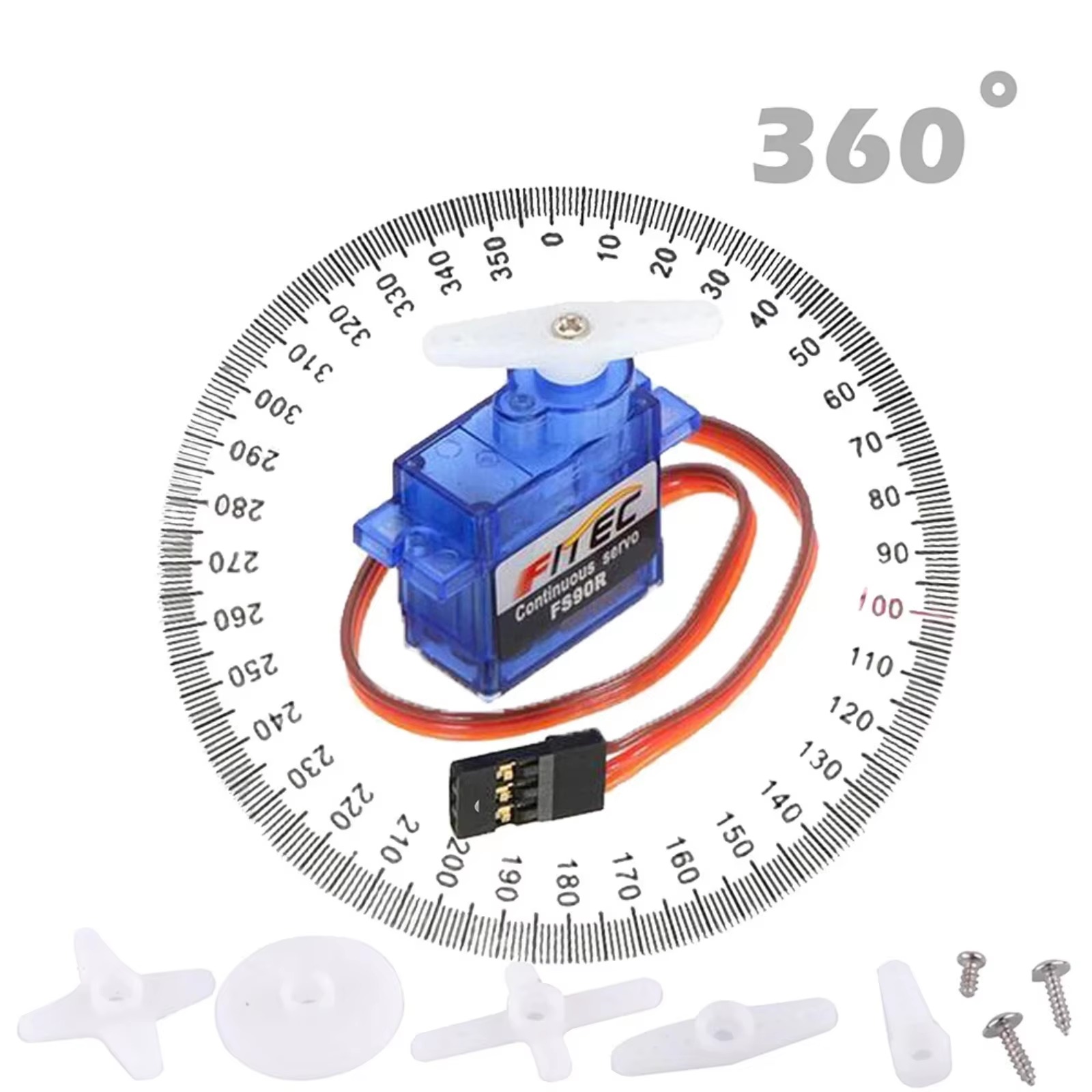 FS90R 9g Servo 360 Degree Cont - đánh giá và giá Arduino Robot