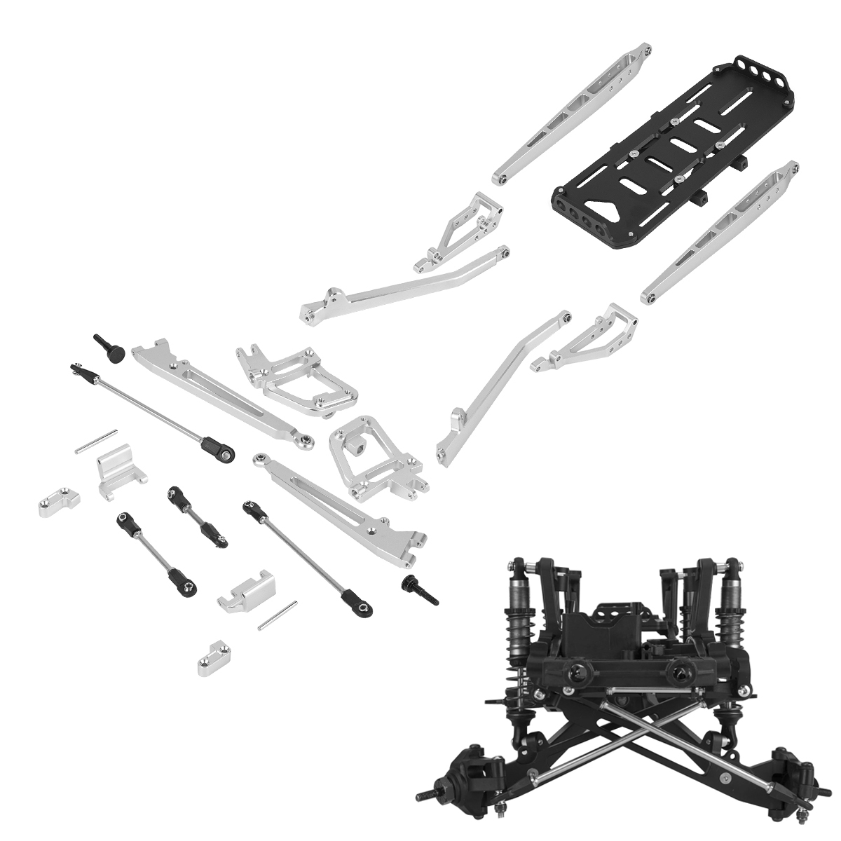 Aluminum SCX10 II Twin I-Beam  - đánh giá và giá Servo Kit