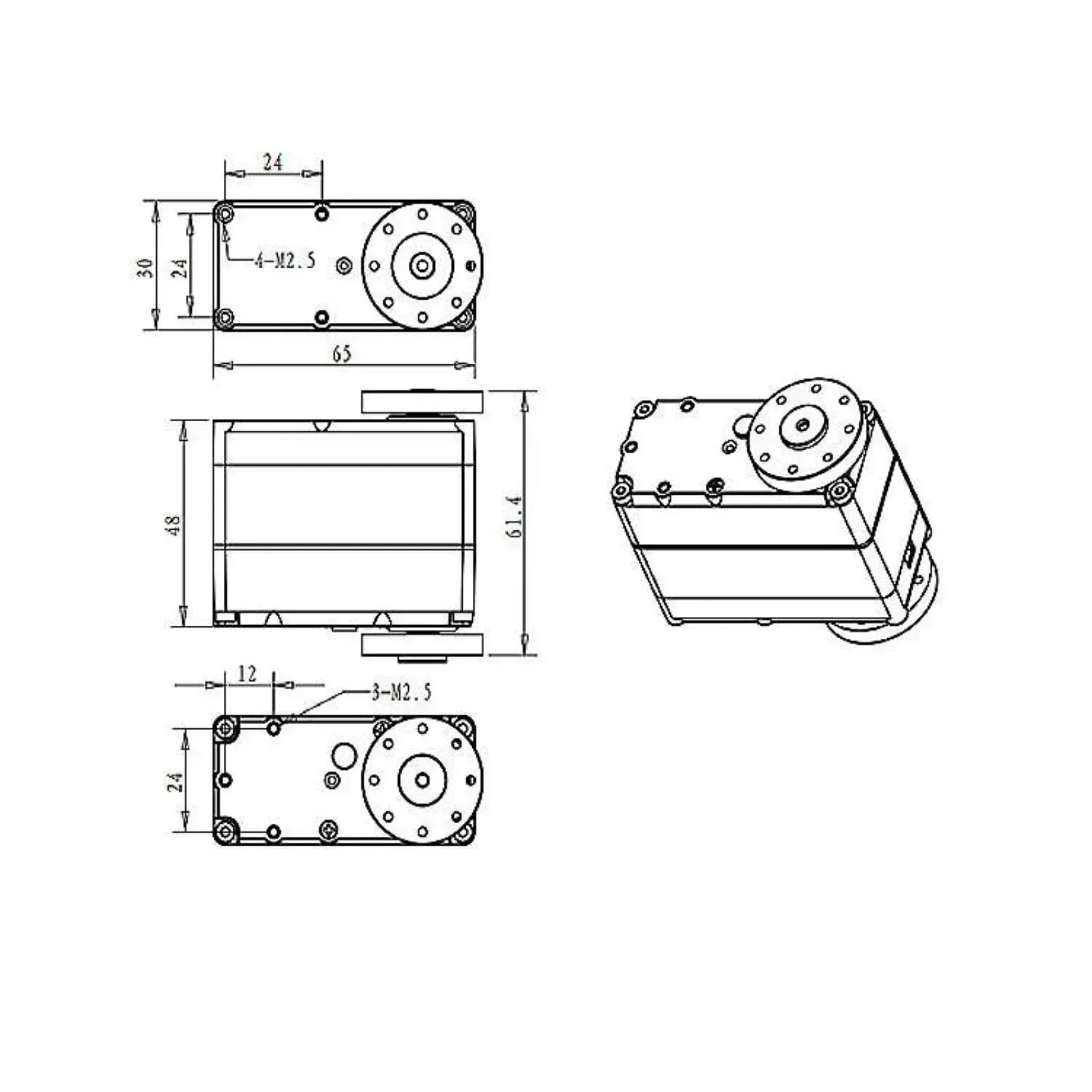 RDS51160 Digital Servo 24V 160 - đánh giá và giá Servo Bracket