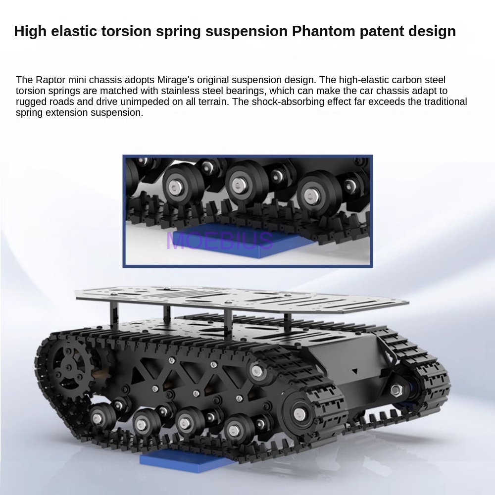 10KG Payload Metal Shock Absor - đánh giá và giá Tracked Robot Chassis